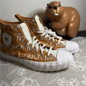 Converse High-Top Sneakers - Brown and White